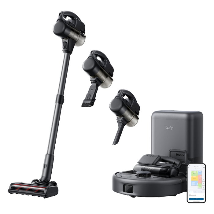 Eufy Robot Aspirador 3 en 1 E20 con LiDAR, Carga y Autovaciado, Negro, 8000 Pa de Succión, WiFi, para Suelos Duros Eufy Robot Aspirador 3 en 1 E20 con LiDAR, Carga y Autovaciado, Negro, 8000 Pa de Succión, WiFi, para Suelos Duros
