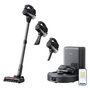 Eufy Robot Aspirador 3 en 1 E20 con LiDAR, Carga y Autovaciado, Negro, 8000 Pa de Succión, WiFi, para Suelos Duros
