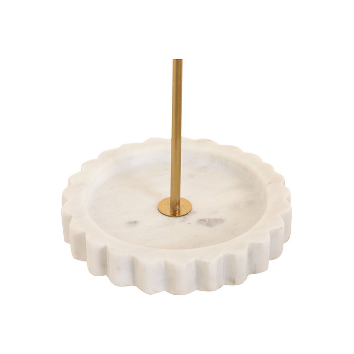 DKD Home Decor Joyero de Mármol y Metal Corazón Blanco y Dorado DKD Home Decor Joyero de Mármol y Metal Corazón Blanco y Dorado