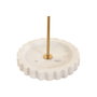 DKD Home Decor Joyero de Mármol y Metal Corazón Blanco y Dorado
