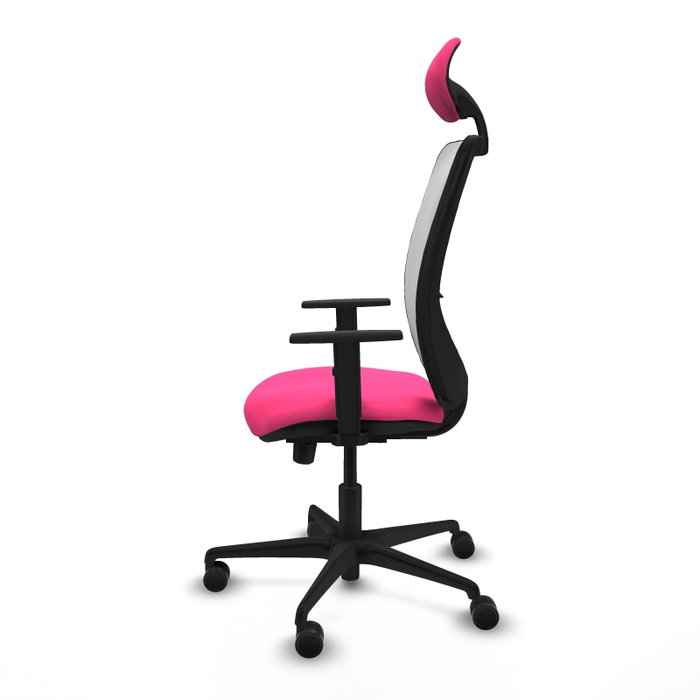 PIQUERAS Y CRESPO Silla de oficina Zulema Rosa y Blanco con mecanismo Sincro/Traslack PIQUERAS Y CRESPO Silla de oficina Zulema Rosa y Blanco con mecanismo Sincro/Traslack