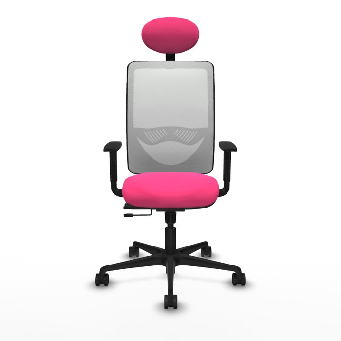PIQUERAS Y CRESPO Silla de oficina Zulema Rosa y Blanco con mecanismo Sincro/Traslack PIQUERAS Y CRESPO Silla de oficina Zulema Rosa y Blanco con mecanismo Sincro/Traslack