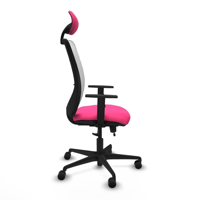 PIQUERAS Y CRESPO Silla de oficina Zulema Rosa y Blanco con mecanismo Sincro/Traslack PIQUERAS Y CRESPO Silla de oficina Zulema Rosa y Blanco con mecanismo Sincro/Traslack