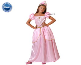 Atosa Disfraz Princesa de Cuento Rosa Vestido Niña Talla 5-6 Años