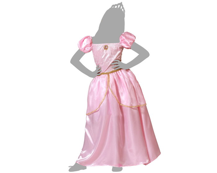 Atosa Disfraz Princesa de Cuento Rosa Vestido Niña Talla 5-6 Años
