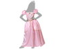 Atosa Disfraz Princesa de Cuento Rosa Vestido Niña Talla 5-6 Años