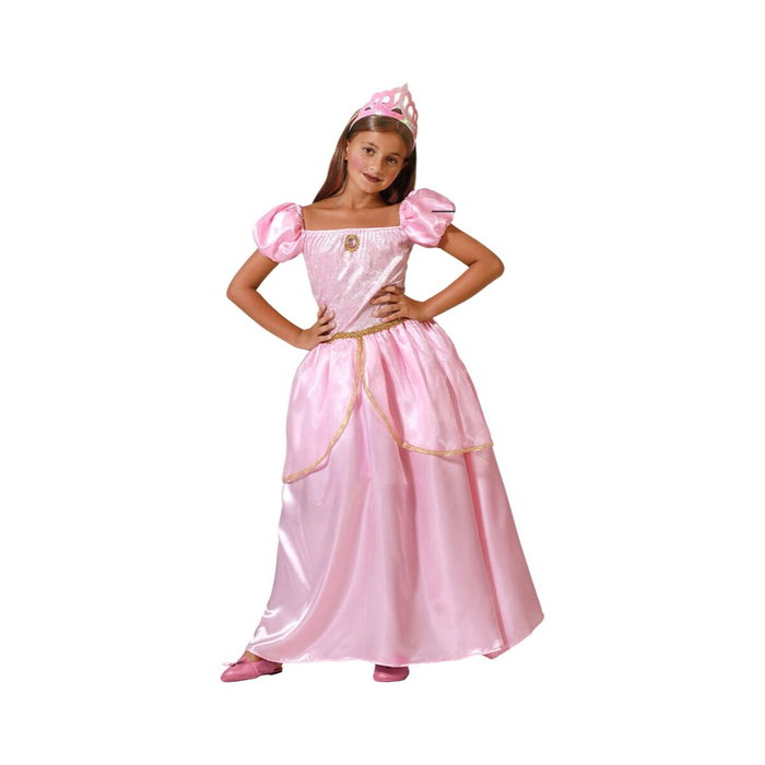 Atosa Disfraz Princesa de Cuento Rosa Vestido Niña Talla 5-6 Años