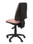 Silla de oficina Elche con mecanismo Asincro tapizada con Tela color Rosa pálido. Equipada con Base poliamida negra, Sin brazos y Ruedas de nailon 50 mm