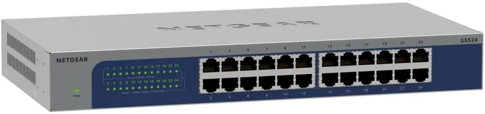 Netgear GS524-300EUS - Switch Gigabit Ethernet No Administrado, 24 Puertos, Capacidad de Conmutación 48 Gbps, Gris