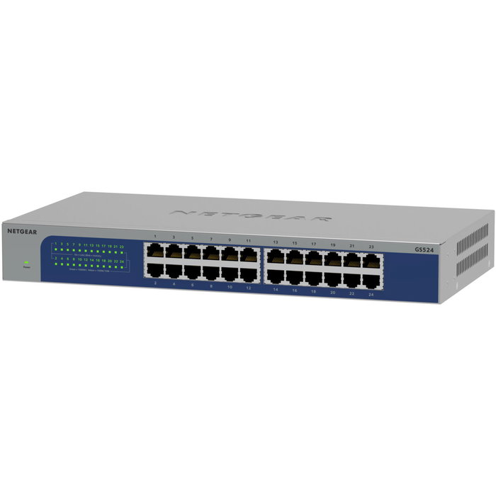 Netgear GS524-300EUS Switch No Administrado 24 Puertos Gigabit Ethernet Gris Netgear GS524-300EUS Switch No Administrado 24 Puertos Gigabit Ethernet Gris