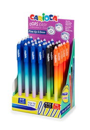 Carioca Bolígrafo Tinta Borrable Opps Easy 0,7 mm Colores Surtidos Expositor 30 Ud