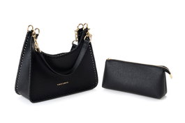Vince Camuto Bolso Bandolera Procida - Negro Piel de Polivinilo Elegante y Práctico para Mujer