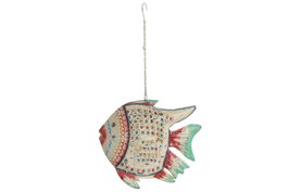 DKD Home Decor Decoración de Metal Blanco y Multicolor