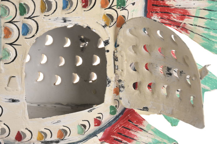 DKD Home Decor Decoración de Metal Blanco y Multicolor DKD Home Decor Decoración de Metal Blanco y Multicolor