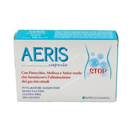 SPECCHIASOL Aeris 30 Cápsulas - Suplemento Digestivo con Carbón Vegetal y Plantas para Flatulencias