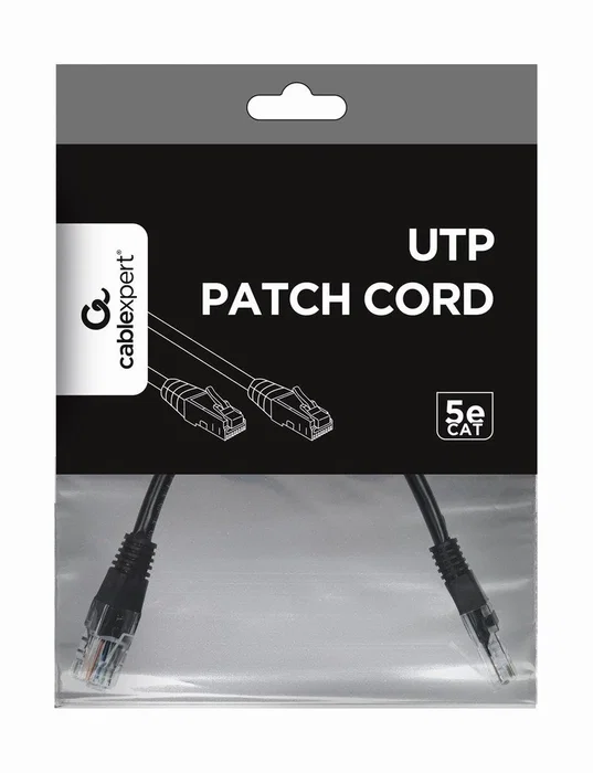 Gembird Cable Patch Cat5e UTP 0.25m Negro con Conectores RJ-45 Macho Contactos Chapados en Oro Ref PP12-0.25m/Bk Gembird Cable Patch Cat5e UTP 0.25m Negro con Conectores RJ-45 Macho Contactos Chapados en Oro Ref PP12-0.25m/Bk