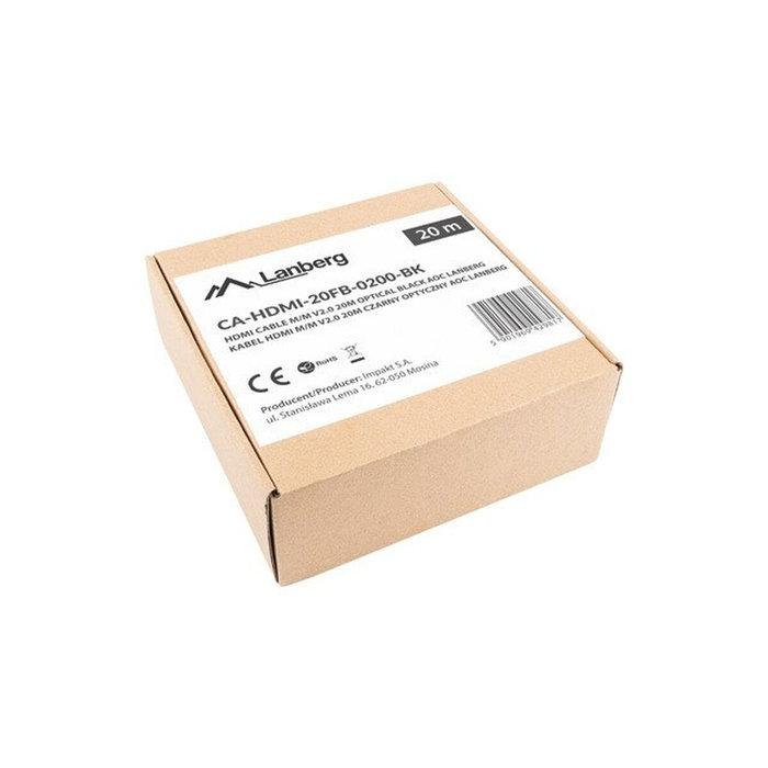 Lanberg Cable HDMI v2.0 Óptico AOC 20m Negro