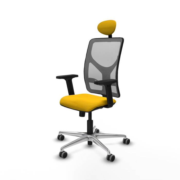 PIQUERAS Y CRESPO Silla de oficina Motilla con mecanismo Sincro, Amarillo y Gris PIQUERAS Y CRESPO Silla de oficina Motilla con mecanismo Sincro, Amarillo y Gris