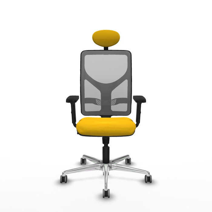 PIQUERAS Y CRESPO Silla de oficina Motilla con mecanismo Sincro, Amarillo y Gris PIQUERAS Y CRESPO Silla de oficina Motilla con mecanismo Sincro, Amarillo y Gris