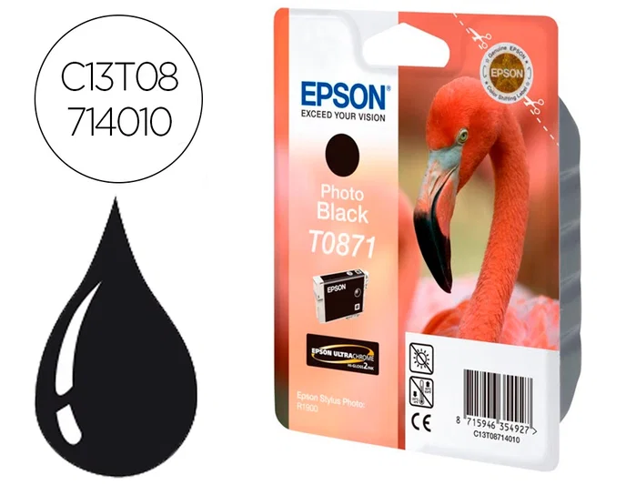 Epson Cartucho de Tinta Negro T08714010 para Stylus Photo R-1900 Epson Cartucho de Tinta Negro T08714010 para Stylus Photo R-1900