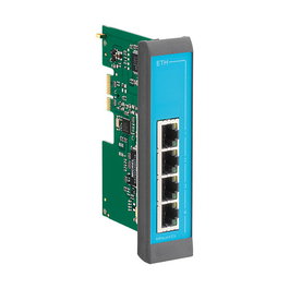 INSYS icom MRcard ES Switch-Einsteckkarte | Tarjeta de Red Interna para Router | 4 Puertos LAN RJ-45 Ethernet 10/100 Mbps
