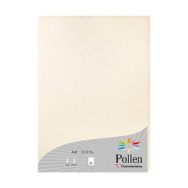 Papel Clairefontaine Pollen A4 210G 25H Marfil Metalizado