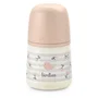 Suavinex Biberón Birdies Tetina SX Pro S - 150 ml - Para bebés de 0 a 3 meses - Color Rosa - Ref. AACJT20837