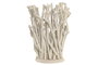 DKD Home Decor Lampara Sobremesa Mediterraneo Blanco 18 x 26 x 18 cm