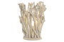 DKD Home Decor Lampara Sobremesa Mediterraneo Blanco 18 x 26 x 18 cm