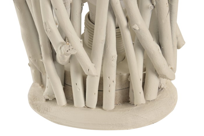 DKD Home Decor Lampara Sobremesa Mediterraneo Blanco 18 x 26 x 18 cm