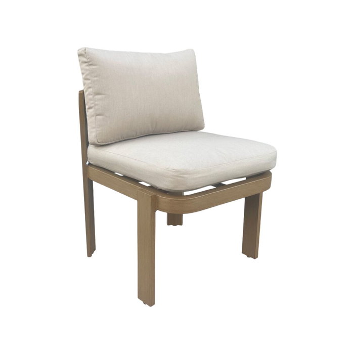 DKD Home Decor Mesa de Comedor para Terraza y Jardín, Set de 7 Piezas en Aluminio y Olefina Marrón, 105 x 75 x 182 cm
