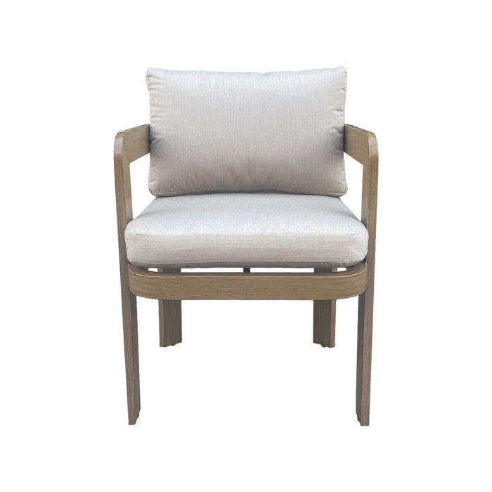 DKD Home Decor Mesa de Comedor para Terraza y Jardín, Set de 7 Piezas en Aluminio y Olefina Marrón, 105 x 75 x 182 cm