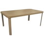 DKD Home Decor Mesa de Comedor para Terraza y Jardín, Set de 7 Piezas en Aluminio y Olefina Marrón, 105 x 75 x 182 cm