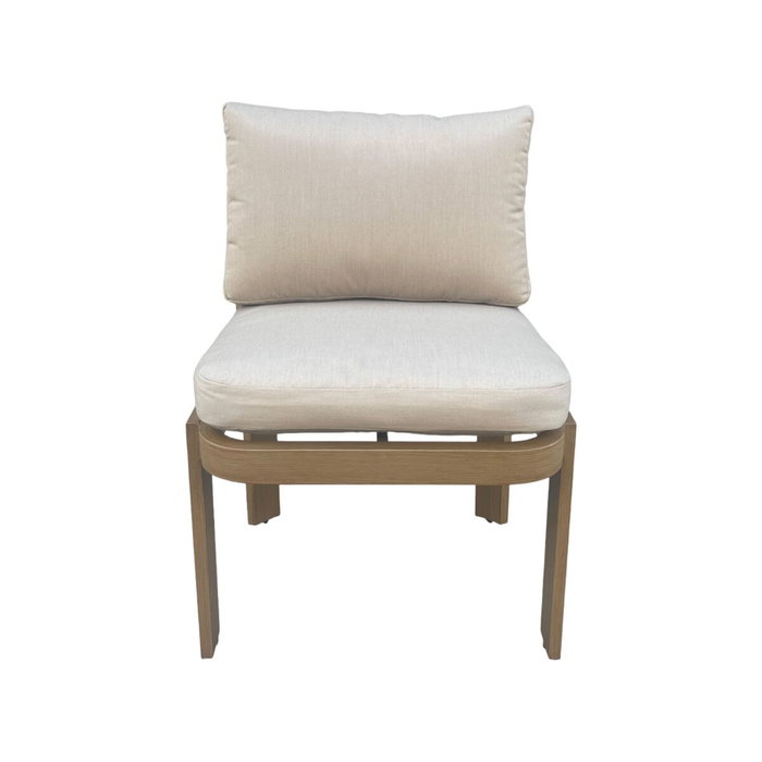 DKD Home Decor Mesa de Comedor para Terraza y Jardín, Set de 7 Piezas en Aluminio y Olefina Marrón, 105 x 75 x 182 cm