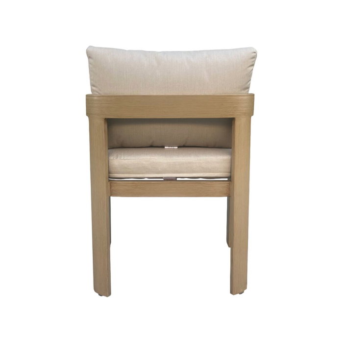 DKD Home Decor Mesa de Comedor para Terraza y Jardín, Set de 7 Piezas en Aluminio y Olefina Marrón, 105 x 75 x 182 cm