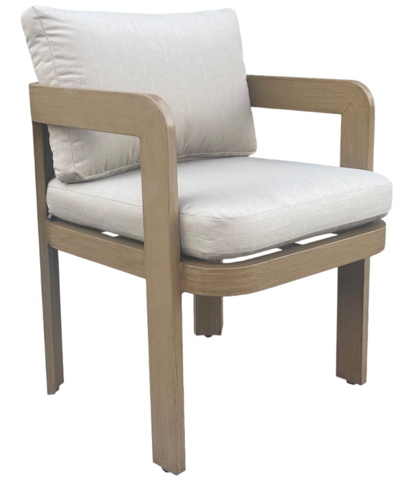 DKD Home Decor Mesa de Comedor para Terraza y Jardín, Set de 7 Piezas en Aluminio y Olefina Marrón, 105 x 75 x 182 cm