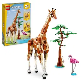 Lego 31150 Creator 3en1 Safari Animales Salvajes, Juguete con Figuras de Jirafa, Gacelas y León