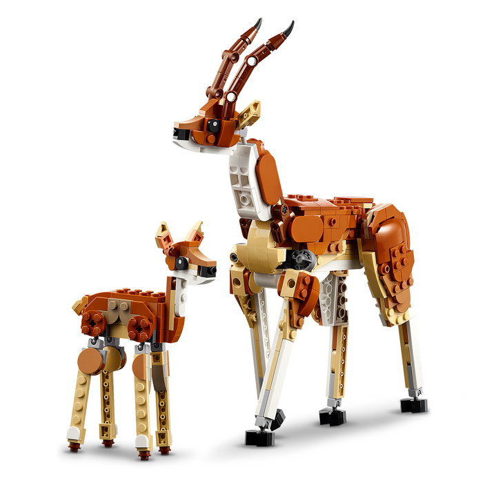LEGO Creator 31150 Safari de Animales Salvajes - Juego de Construcción con Girafa, León, Gacela y Flamenco - para Niños +9 Años
