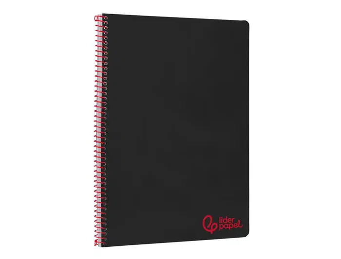 Liderpapel Wonder Cuaderno Espiral A4 Tapa Plástico 80 Hojas 90gr Pauta Estrecha 2,5mm Con Margen Negro