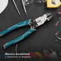 Hantums Alicate de corte diagonal 200mm con pelacables y crimpadora