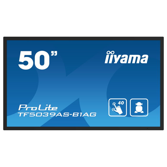 IIYAMA TF5039AS-B1AG 125.7cm(49.5") 4K Ultra HD LED 3840x2160 16:9 M-Touch 2xHDMI+DP IIYAMA TF5039AS-B1AG 125.7cm(49.5") 4K Ultra HD LED 3840x2160 16:9 M-Touch 2xHDMI+DP