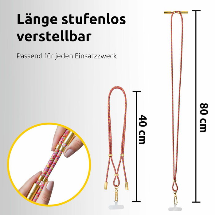 Intenso Cable USB-C a USB-C Lanyard 1,65 m Neon Mix