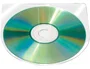Q-connect Funda Autoadhesiva para CD/DVD sin Solapa, Transparente, Polipropileno, Pack 10 Unidades