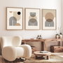 Wallity Huhu263 - Cuadro Decorativo Enmarcado en MDF y Madera Maciza, 3 Piezas, 50 x 70 cm