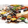 DOMO DO9246G - Parrilla raclette de bambú - 1200W - 3 niveles - 8 personas - Resistencia de acero inoxidable