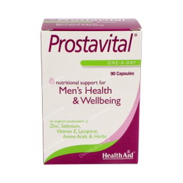Health Aid Prostavital Complemento Alimenticio para el Cuidado de la Próstata - 90 Cápsulas