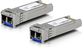 Ubiquiti UACC-OM-SM-10G-D-2 Módulo Transceptor de Fibra Óptica SFP+ Monomodo, 10 Gbps, 2-pack