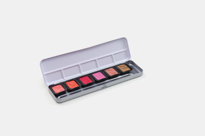 Finetec FINETEC® Set de acuarelas nacaradas Warm de 6 colores Finetec FINETEC® Set de acuarelas nacaradas Warm de 6 colores