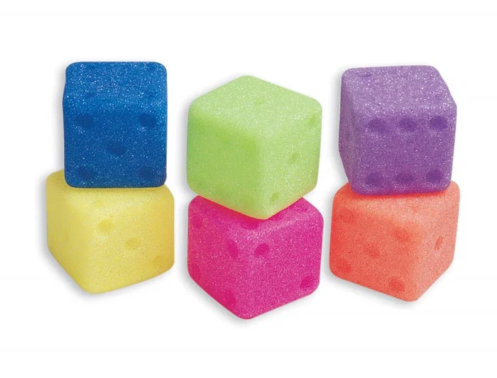 Amaya Dados en Goma Eva con Cascabel 15x15 cm Mobiliario Gimnasio