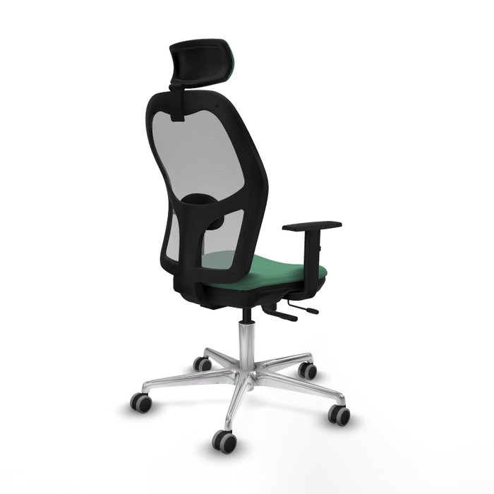 PIQUERAS Y CRESPO Silla de oficina Jorquera con mecanismo Sincro/Traslack Verde esmeralda y Gris PIQUERAS Y CRESPO Silla de oficina Jorquera con mecanismo Sincro/Traslack Verde esmeralda y Gris